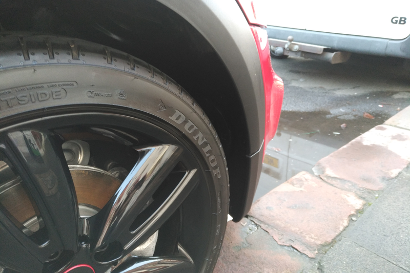 Wheel arches cleaned and dressed